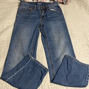 Boys Old Navy straight basic dark stone jeans size 12R